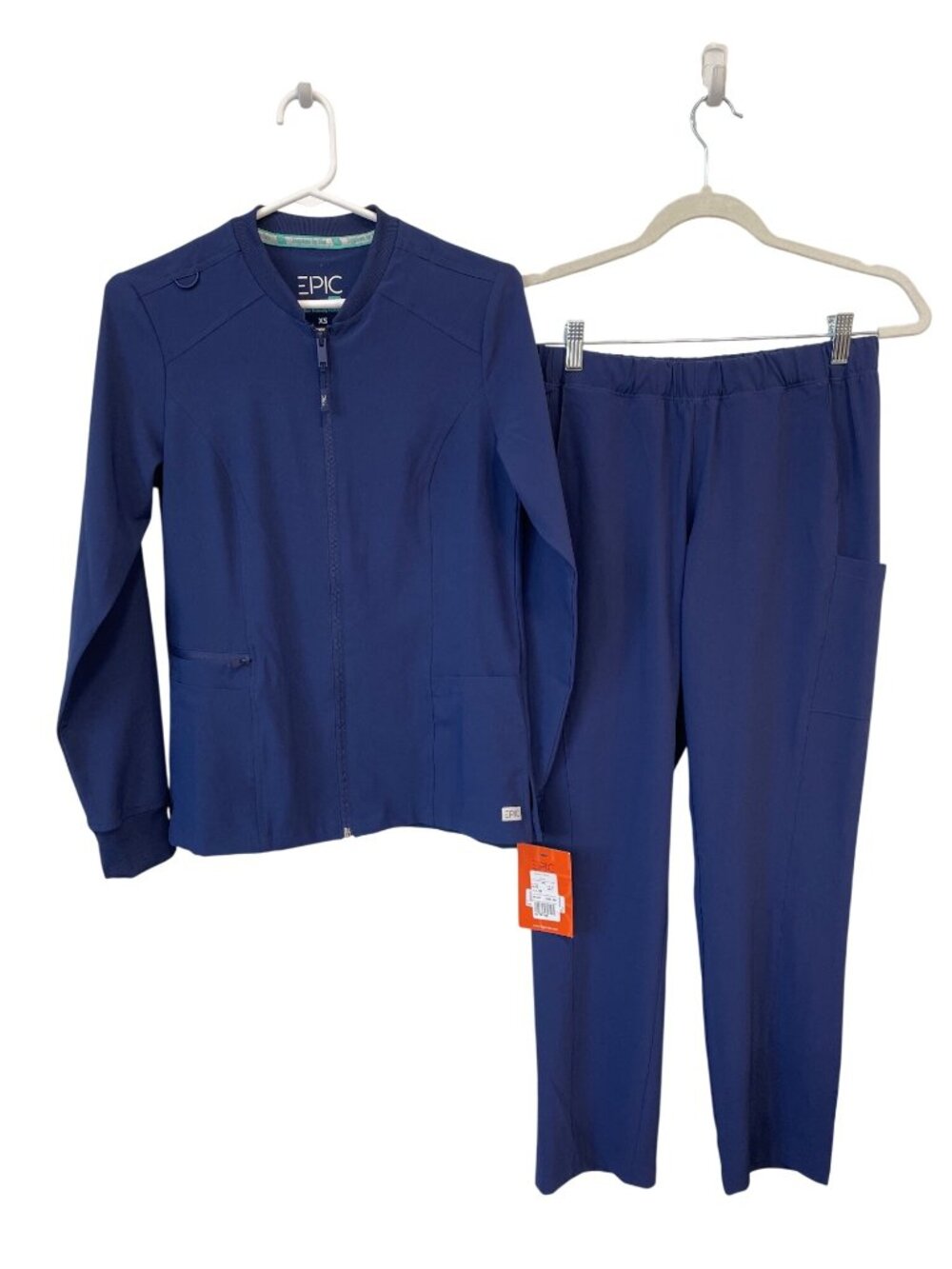 Epic By IRG Scrub Set XS Zip Front Jacket Tapered Leg Pants Medical Uniform NEW